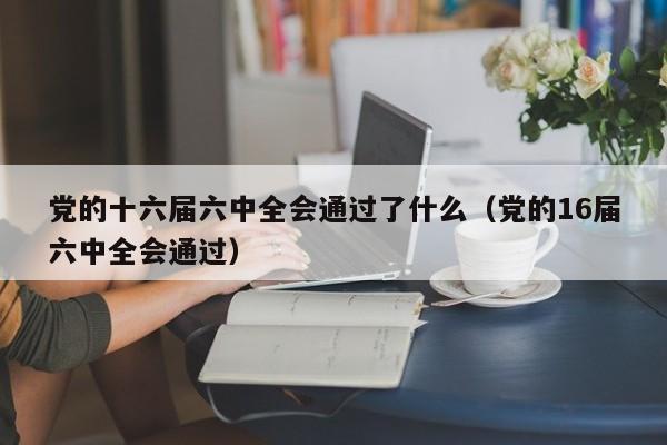 党的十六届六中全会通过了什么（党的16届六中全会通过）-第1张图片-千儒阁