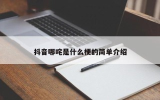 抖音哪咤是什么梗的简单介绍