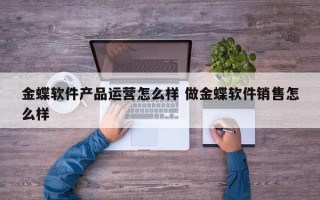 金蝶软件产品运营怎么样 做金蝶软件销售怎么样