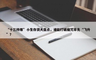 “十三待爆”小生存货大盘点，谁能打破魔咒率先“飞升”？