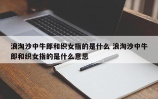 浪淘沙中牛郎和织女指的是什么 浪淘沙中牛郎和织女指的是什么意思