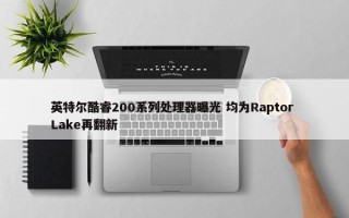 英特尔酷睿200系列处理器曝光 均为Raptor Lake再翻新