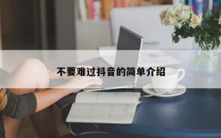 不要难过抖音的简单介绍