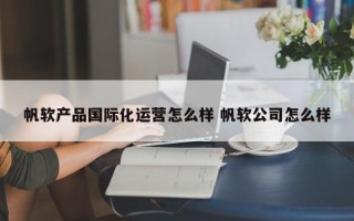 帆软产品国际化运营怎么样 帆软公司怎么样