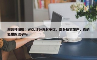 魔兽怀旧服：WCL评分再起争议，部分玩家发声，真的能排除混子吗