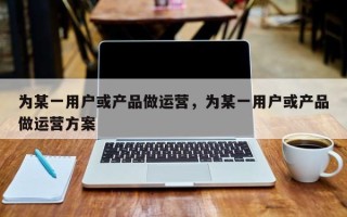 为某一用户或产品做运营，为某一用户或产品做运营方案