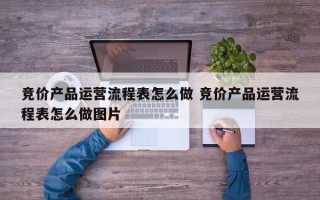 竞价产品运营流程表怎么做 竞价产品运营流程表怎么做图片