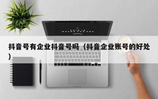 抖音号有企业抖音号吗（抖音企业账号的好处）