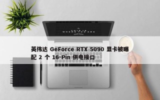 英伟达 GeForce RTX 5090 显卡被曝配 2 个 16-Pin 供电接口