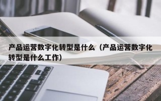 产品运营数字化转型是什么（产品运营数字化转型是什么工作）