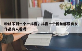 粉丝不到一个一抖音，抖音一个粉丝都没有发作品有人看吗