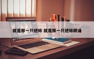 就是那一只蟋蟀 就是那一只蟋蟀朗诵