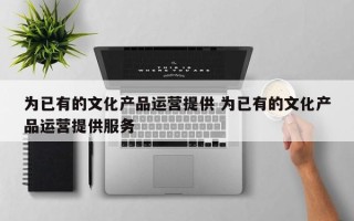 为已有的文化产品运营提供 为已有的文化产品运营提供服务