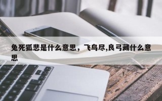 兔死狐悲是什么意思，飞鸟尽,良弓藏什么意思