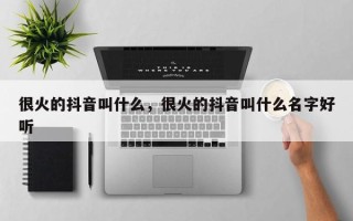 很火的抖音叫什么，很火的抖音叫什么名字好听