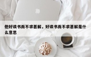 他好读书而不求甚解，好读书而不求甚解是什么意思