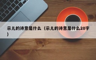 示儿的诗意是什么（示儿的诗意是什么20字）