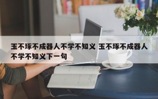 玉不琢不成器人不学不知义 玉不琢不成器人不学不知义下一句