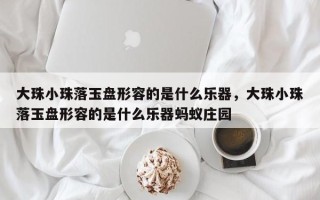 大珠小珠落玉盘形容的是什么乐器，大珠小珠落玉盘形容的是什么乐器蚂蚁庄园