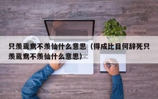 只羡鸳鸯不羡仙什么意思（得成比目何辞死只羡鸳鸯不羡仙什么意思）