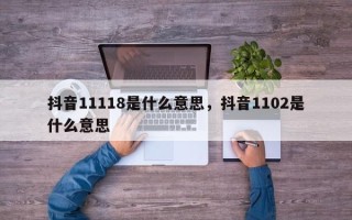 抖音11118是什么意思，抖音1102是什么意思