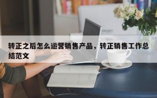 转正之后怎么运营销售产品，转正销售工作总结范文