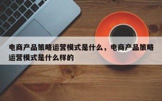 电商产品策略运营模式是什么，电商产品策略运营模式是什么样的