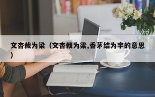 文杏裁为梁（文杏裁为梁,香茅结为宇的意思）