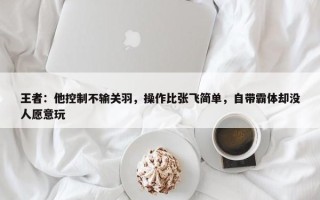 王者：他控制不输关羽，操作比张飞简单，自带霸体却没人愿意玩