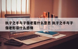 执子之手与子偕老是什么意思 执子之手与子偕老形容什么感情