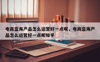 电商蓝海产品怎么运营好一点呢，电商蓝海产品怎么运营好一点呢知乎